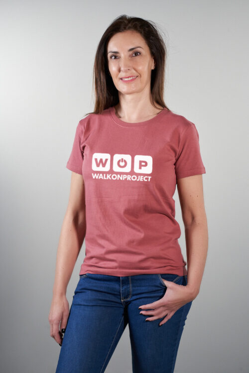 Camiseta entallada WOP rosa   Mujer