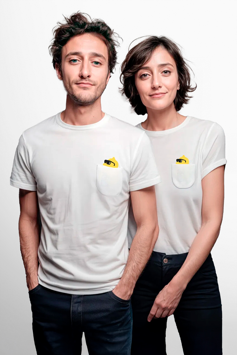 Camiseta con bolsillo PatuBolsillo Unisex