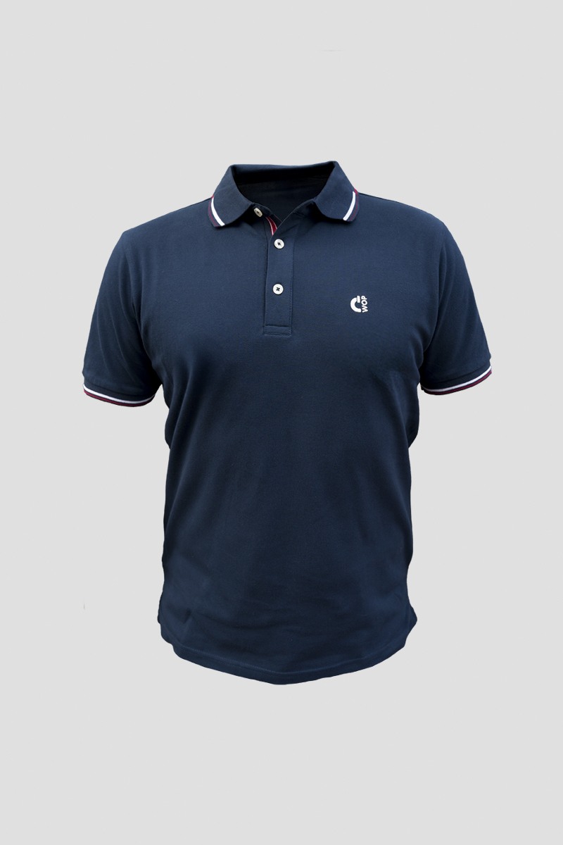 Polo liso WOP Azul Marino Hombre